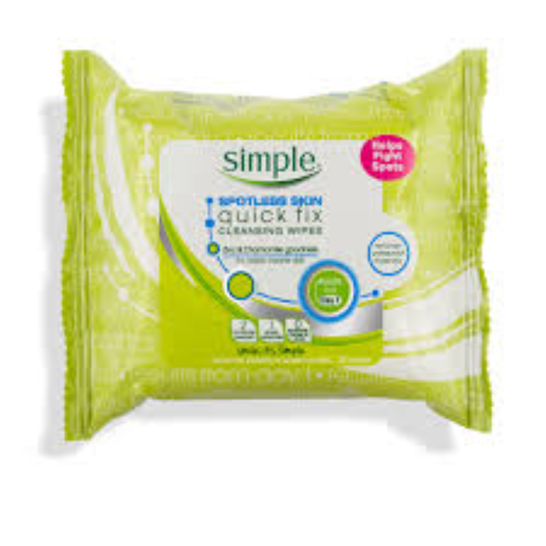 SIMPLE SPOTLESS SKIN QUICK FIX WIPES 25s